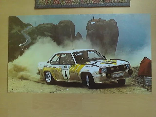 Poster Werks-Opel Ascona 400 Kulläng/Berglund Rallye Akropolis 1980. 60 x 32  cm