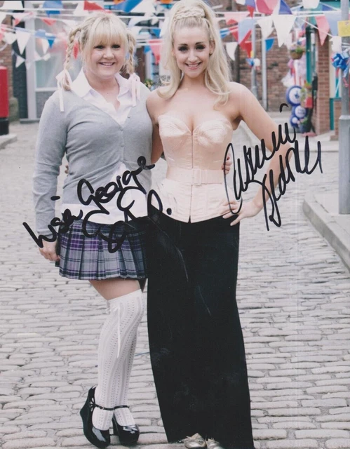 Lisa George   **HAND SIGNED**  10x8 photo  ~  AUTOGRAPHED ~ Coronation Street