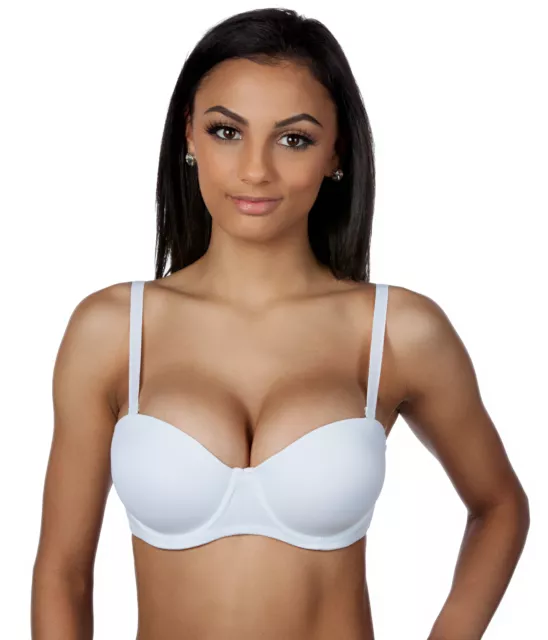 Damen Basic doppelter Push-up Cabrio trägerloser BH 965