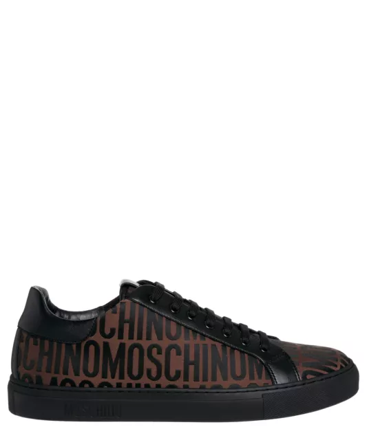 Moschino sneakers men logo MM15012G1I10130A Brown - Black shoes trainers