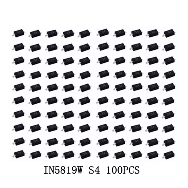 100x 1N5819W S4 SMD Schottky Diodes Sod-123 40V 1A for