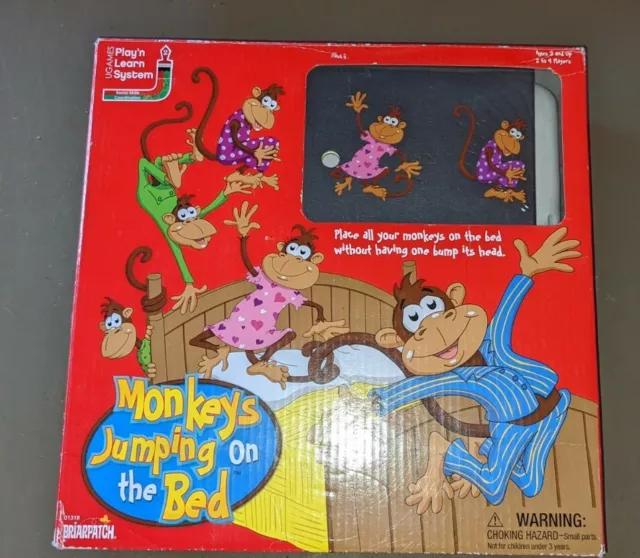 FIVE LITTLE MONKEYS Jumping on a Bed Game with Board New in Open Box ...