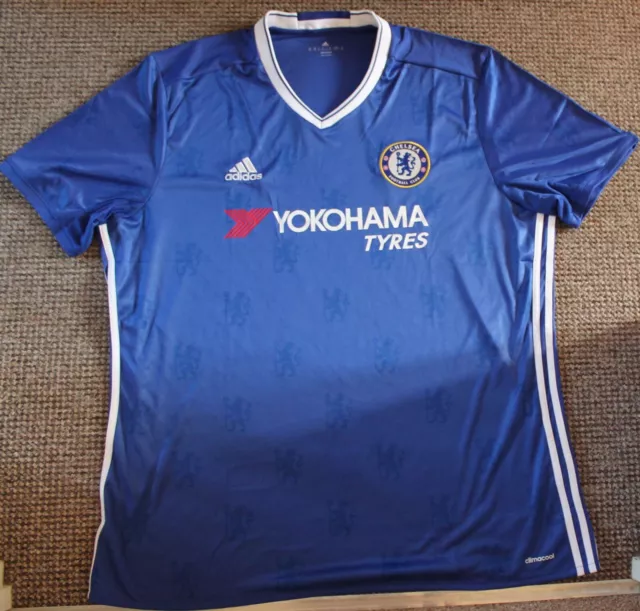 CHELSEA FC Home Shirt ADIDAS 2016-17 (2XL Extra Large) Adults Climacool VGC