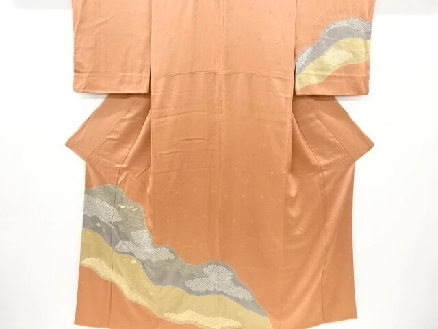 6181573: Japanese Kimono / Vintage Homongi / Embroidery / Shibori / Plants & Clo