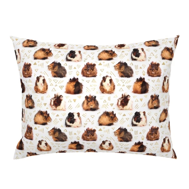 Little Guinea Pigs Animal Pig Triangles Pet Cute Pillow Sham by Spoonflower