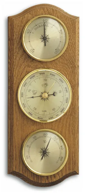 TFA 20.1000 Wetterstation aus Massivholz Barometer Thermometer Hygrometer analog 3