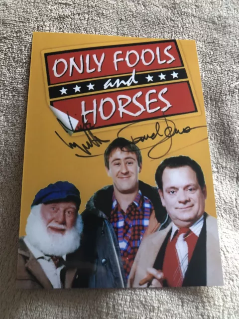 DAVID JASON & NICHOLAS LYNDHURST (ONLY FOOLS & HORSES) PRESIGNED PHOTO- 7x5”