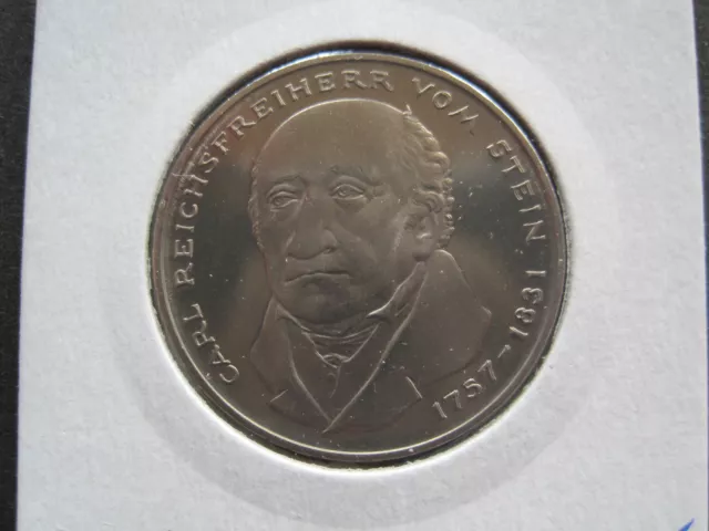 Frg 5 DM Commemorative Coin 1981 G " Carl Reichsfreiher by The Stone " (186)