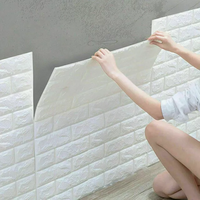 ladrillos de azulejos Papel pintado autoadhesivo Panel de espuma tridimensional