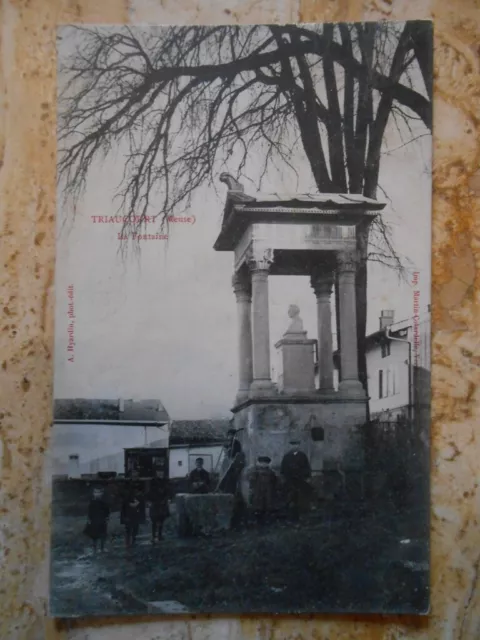 cpa  carte postale triaucourt Meuse la fontaine