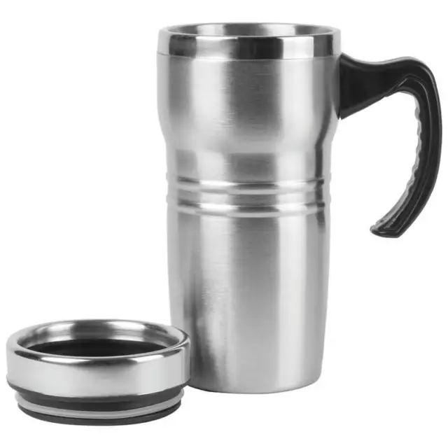 16oz Insulated COFFEE TRAVEL MUG Stainless Steel Liner Thermos Tea Cup Tumbler