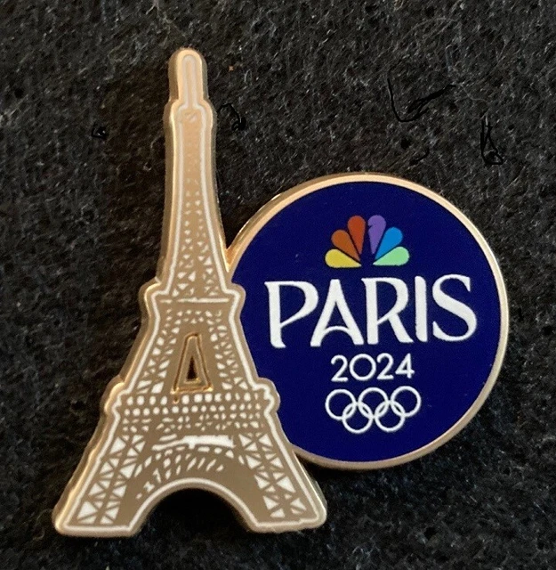 NBC EIFFEL TOWER 2025 Olympic Tv Media Pin Great Paris Trader 13.88