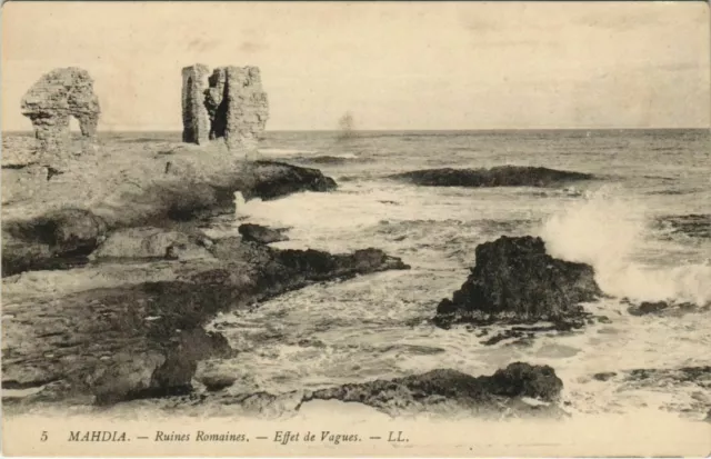 CPA AK TUNISIE MAHDIA - Ruines Romaines - Effet de Vagues (134021)