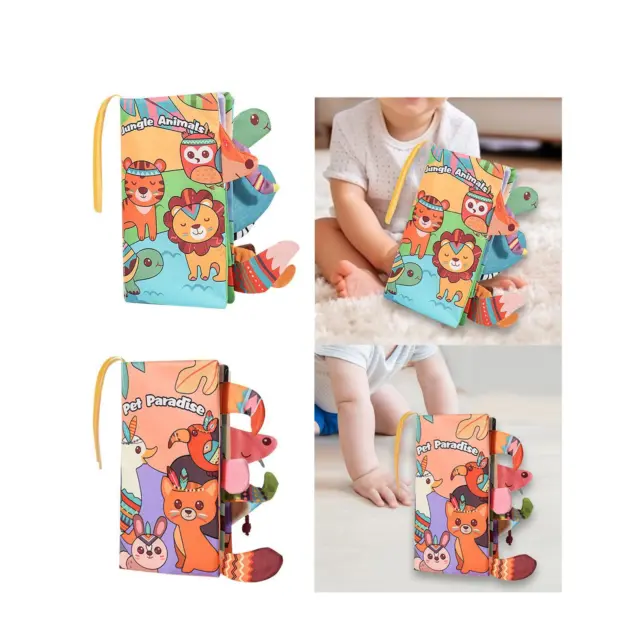 Livre en tissu pour bébé Livre d'apprentissage précoce Anti-déchirure  Chiffon lavable Livre Jouets pour enfants