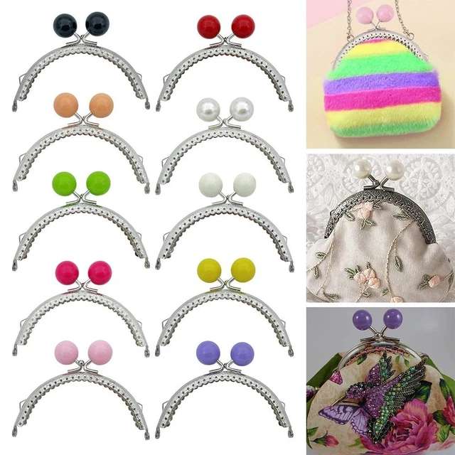 Metal Purse Clasp Frame Candy Color Purse Frame  Handle Bag Accessories
