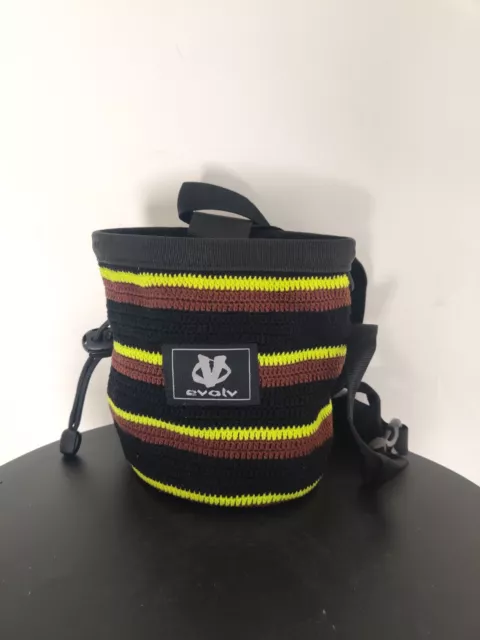 (V) Evolv Roundtangular knit rare Chalkbag - Climbing Boulder OS NIGHT CLUB