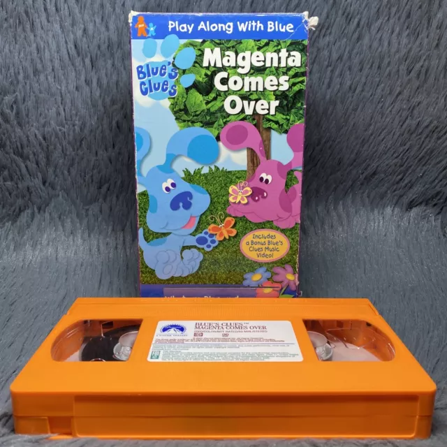 BLUE'S CLUES MAGENTA Comes Over VHS 2000 Nick Jr Nickelodeon Blue ...