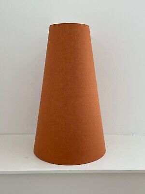 Lampshade Burnt Orange Textured 100% Linen Cone Tapered Conical Light Shade