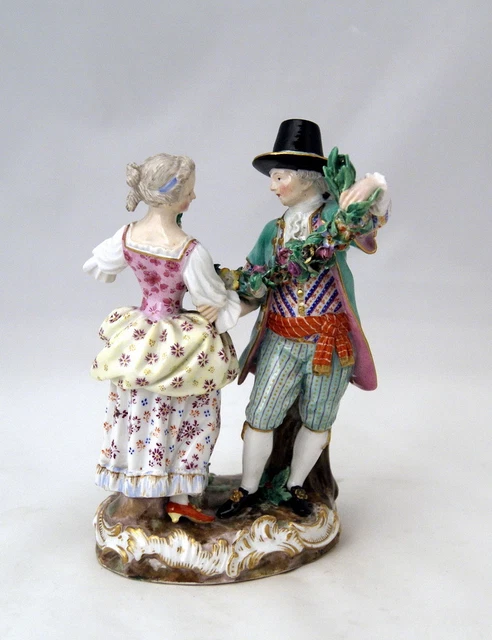 MEISSEN GÄRTNER FIGUREN Tanzpaar Gruppe Dancing Gardener Couple Mnr