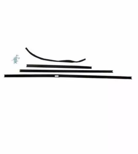 Front Door Top Sliding Window Channel Set  For Land Rover Series 2 3 Black Part