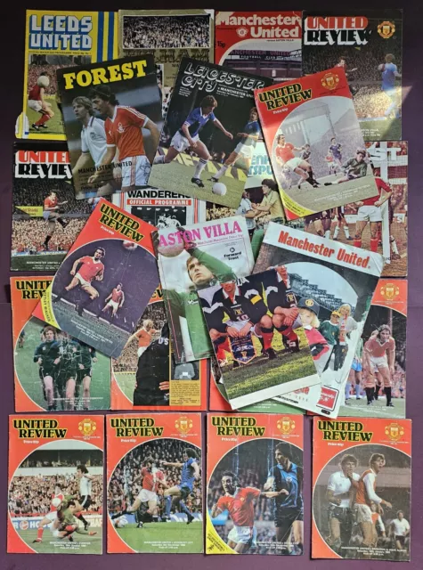 MANCHESTER UNITED MATCHDAY PROGRAMMES 1979-1981 + Man United Catalogue 1996