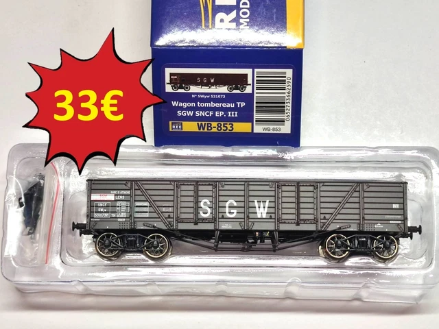 Wagon plat TP à ranchers courts SNCF ép. IIIb REE-MODELES REE-WB513