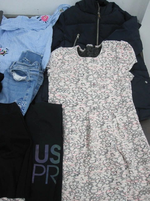 Girls Clothing Bundle Size 7-8 8-9 Years Job Lot Coat Trousers Dress 2