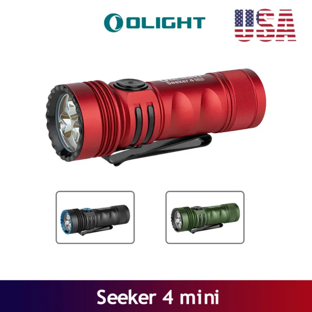 Olight Seeker 4 Mini EDC Flashlight Rechargeable LED 1200 Lumens with UV Light