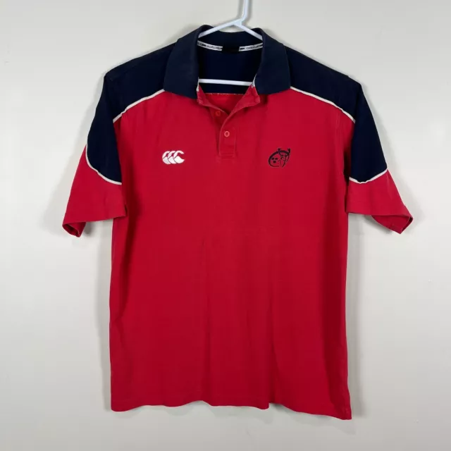 Munster Rugby Union Vintage Red Canterbury Casual Polo Shirt Men's Large L