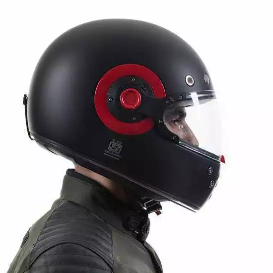 Royal Enfield "Nh44-Casco Negro Mate" Aprobado Ece Y Dot 3