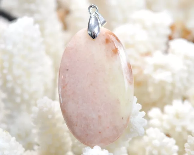 Quartz fraise 84 carats - pendentif cabochon pierre naturelle - Afrique du Sud