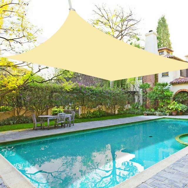 3m x 4m Waterproof Shade Sail Sun Canopy Patio Suncreen Awning Rectangle Cover