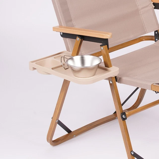Plateau De Chaise De Camping Teksome - Clip Inclinable 28x18 Cm - Support Pour Verre, Téléphone, Livre