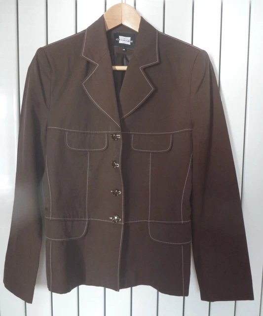 Blouson Veste Jean Noir Cuivre Nathalie Chaize Taille 40 - Occasion Très Bon état