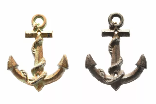 Haken Anker im Antik Stil aus Metall Maritimer Kleiderhaken Eisen Garderobe