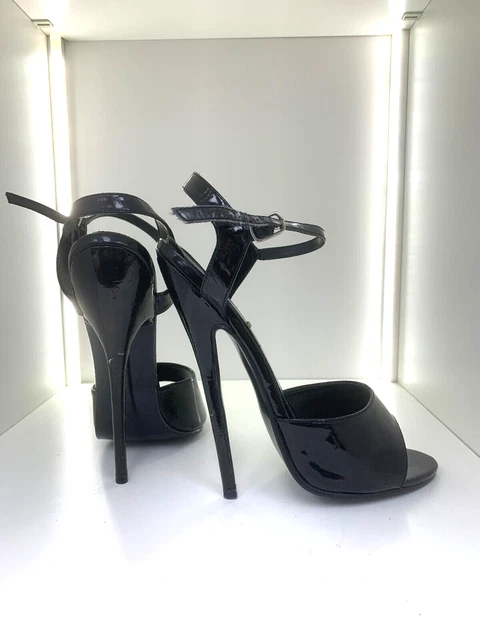 16cm La Piazza 43 Sexy sky high heels Sandals pumps 100% Leather vero cuoio