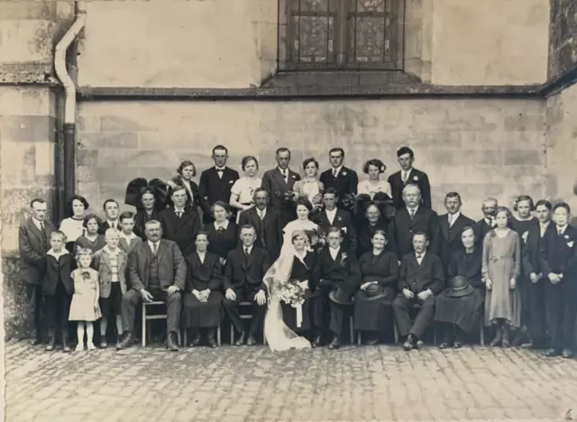 Ancienne Photographie Sur Carton 1930 Scene De Mariage Wasselonne Alsace (57)