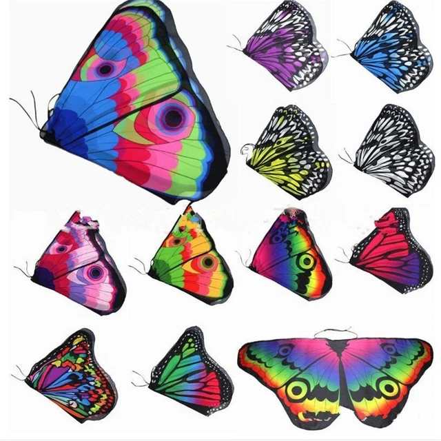 Mantello bambini sciarpa farfalla costumi accessori ali farfalla sciarpa
