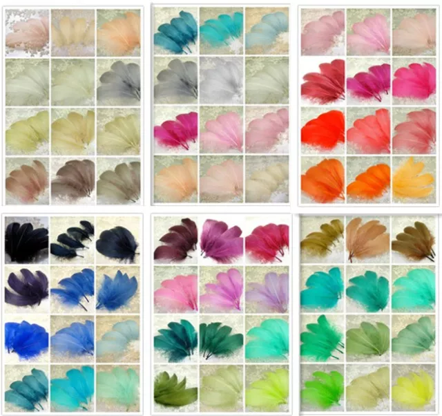 Loose Goose Feathers for Millinery Hats Trim Fascinators Dress Crafts 70 Colours