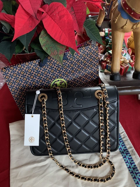 TORY BURCH SAVANNAH Convertible Shoulder Bag 73115 Black Crossbody Bag RRP  £445 £ - PicClick UK