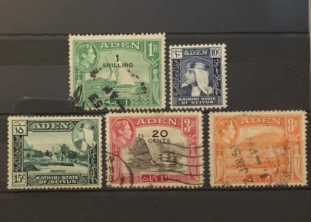 Aden British Protectorate Collection George Kgvi Old Used Stamps Lot  03120721