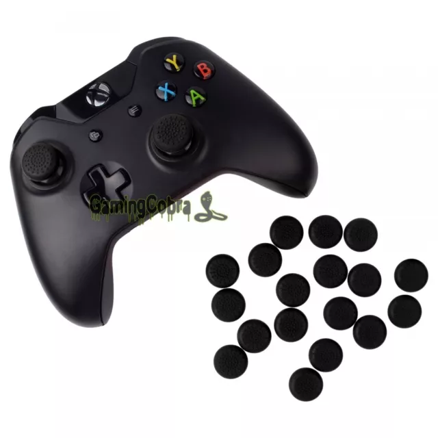 20X Silicone Rubber Black Joystick Thumb Stick Grip Cap for Xbox One Controller