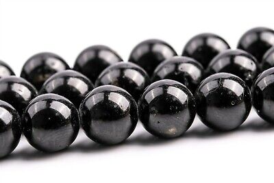 Natural Black Tourmaline Beads Grade AA+ Round Gemstone Loose Beads 6/8/10MM