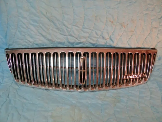 95 96 Lincoln Continental Front Grill Grille Upper Chrome With Emblem 1995 1996