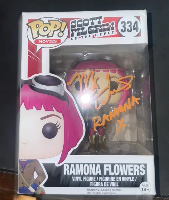 Funko Scott Pilgrim Ramona Flowers Signed Mary Elizabeth Winstead Funko Pop*dmg