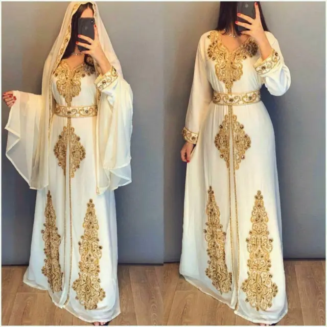 SALE New Moroccan Dubai Caftans Farasha Abaya Dress Very Fancy Long Gown