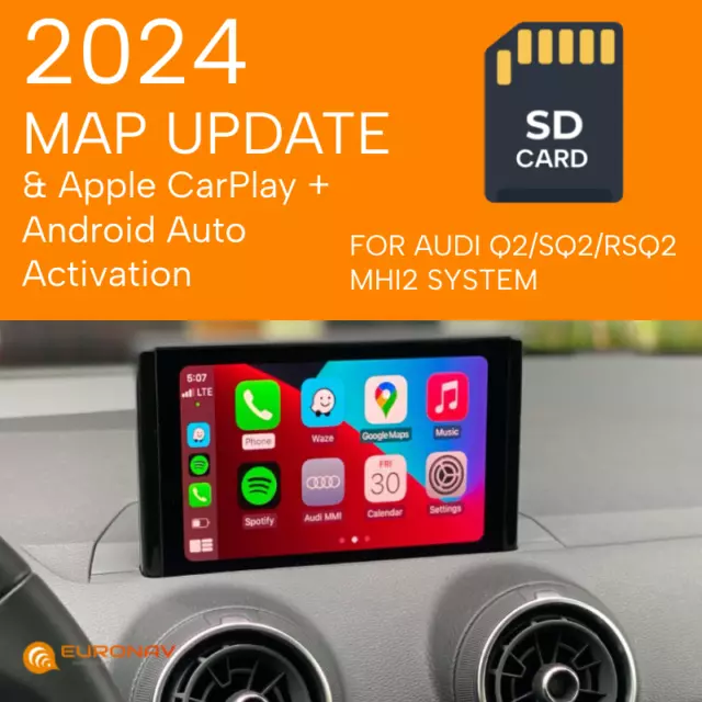 Audi Q2/SQ2/RSQ2 MMI MHI2 2024 Karten Sat Nav Update + Apple CarPlay/Android Auto