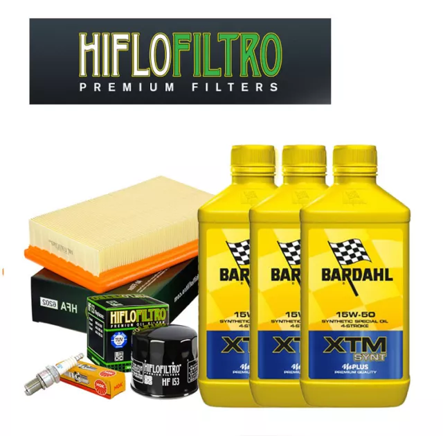 Set Entretien Bardahl XTM 15W50 Filtre à Huile Air Bougies Cagiva 900 Elefant