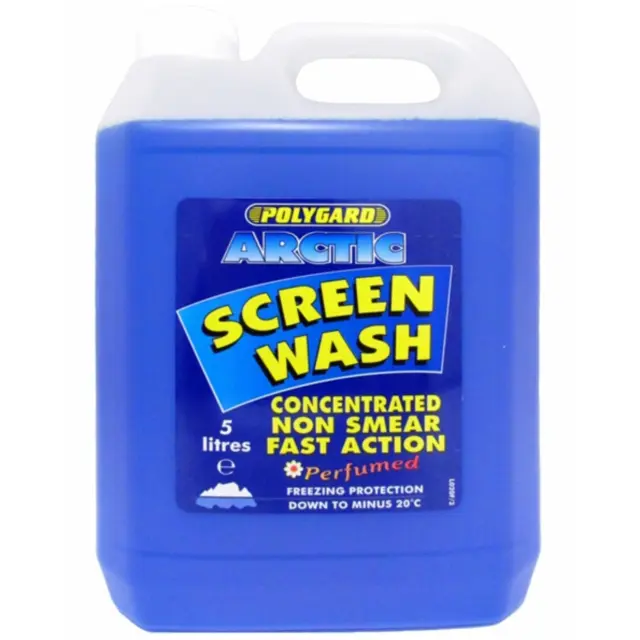 Polygard Arctic Screenwash Concentrated -20C 5L Non Smear Screen Wash De-Ices