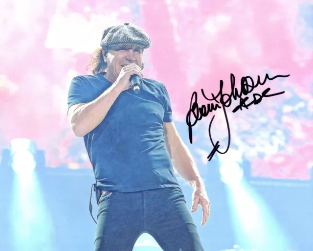 Original Signed Photo of Brian Johnson 10x8 + COA